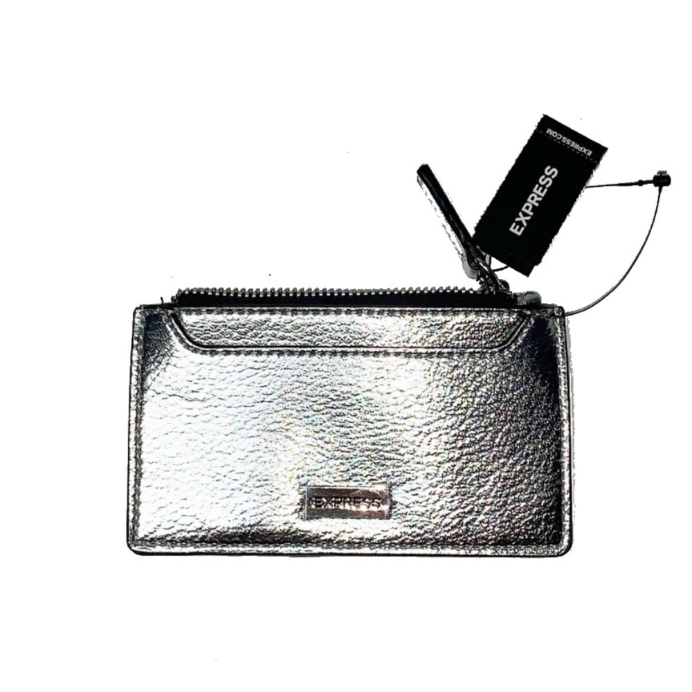 EXPRESS Silver Metallic Card Holder NWT